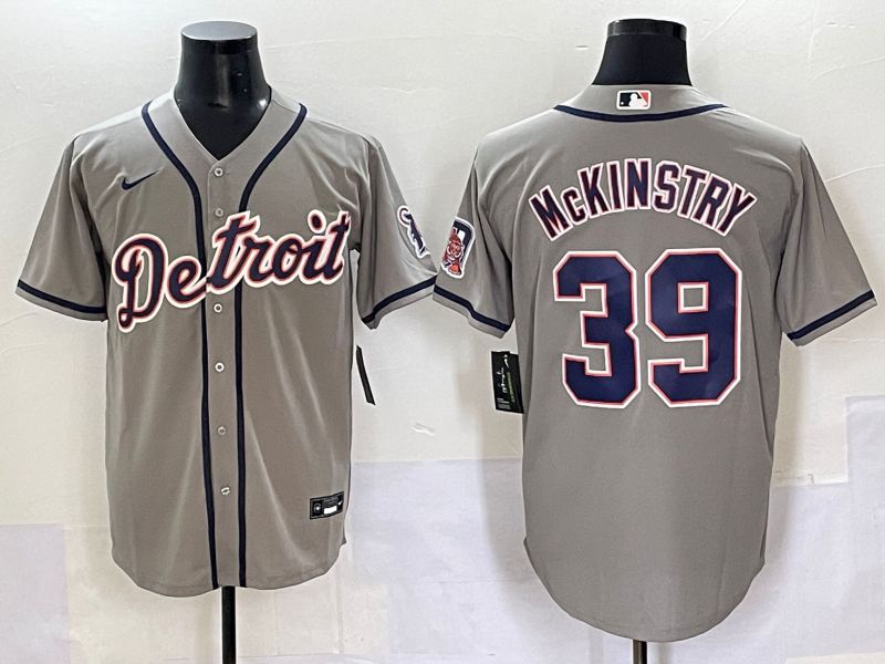 Men 2025 Detroit Tigers #39 Mckinstry Grey Game Nike MLB Jersey style 11->detroit tigers->MLB Jersey